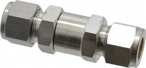 Ham-Let - 1/2" Stainless Steel Check Valve - Inline, Comp x Comp, 3,000 WOG - All Tool & Supply