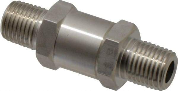 Ham-Let - 1/4" Stainless Steel Check Valve - Inline, MNPT x MNPT, 3,000 WOG - All Tool & Supply