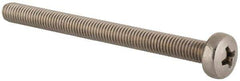 Value Collection - M5x0.80 Metric Coarse, 60mm Length Under Head Phillips Drive Machine Screw - Pan Head, Grade 18-8 & A2 Stainless Steel, Uncoated, Without Washer - All Tool & Supply