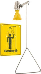 Bradley - Plumbed Drench Showers Mount: Vertical Shower Head Material: Plastic - All Tool & Supply