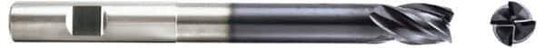 Niagara Cutter - 1/2", 4 Flute, Single End, Solid Carbide, 0.03" Corner Radius End Mill - 6" OAL, Right Hand Flute, 5/8" LOC, Right Hand Cut, 4-1/8" Extended Reach - All Tool & Supply