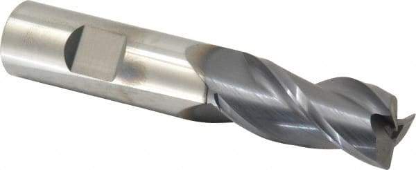 Niagara Cutter - 3/4", 3 Flute, Single End, Solid Carbide, 0.0300 - 0.0350" Corner Radius End Mill - 4" OAL, 35° Helix, Right Hand Flute, 1-5/8" LOC, Right Hand Cut - All Tool & Supply