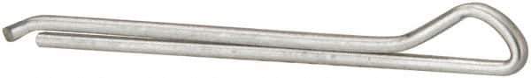 Made in USA - 3/32" Diam x 1-1/4" Long Hammerlock Cotter Pin - Grade 2, Zinc-Plated, Steel - All Tool & Supply