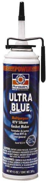 Permatex - 9-1/2 oz Gasket Maker - -65 to 500°F, Blue, Comes in PowerBead Pressurized Can - All Tool & Supply