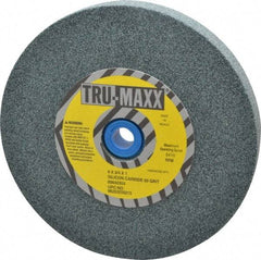 Tru-Maxx - 60 Grit Silicon Carbide Bench & Pedestal Grinding Wheel - 6" Diam x 1" Hole x 3/4" Thick, 5410 Max RPM, K Hardness, Medium Grade , Vitrified Bond - All Tool & Supply