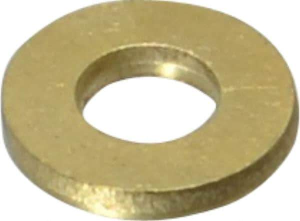 Gibraltar - 3/8" Screw, Brass Standard Flat Washer - 13/32" ID x 7/8" OD, 1/8" Thick, Plain Finish - All Tool & Supply