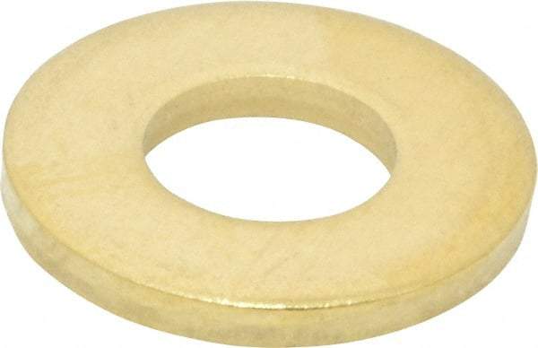 Gibraltar - 1/2" Screw, Brass Standard Flat Washer - 17/32" ID x 1-1/8" OD, 1/8" Thick, Plain Finish - All Tool & Supply