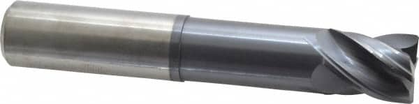 Accupro - 1" Diam 4 Flute Solid Carbide 0.02" Chamfer Width Corner Chamfer End Mill - All Tool & Supply