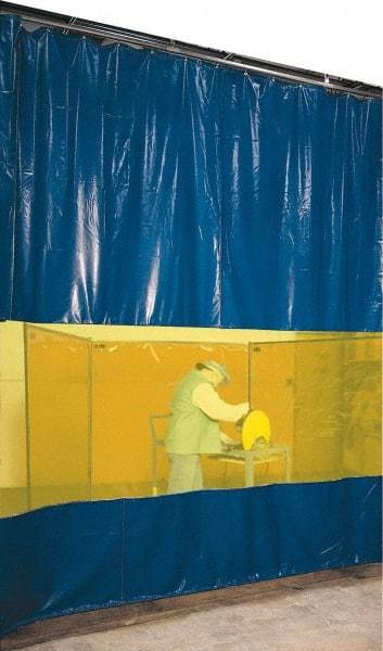 Steiner - 6 Ft. Wide x 9 Ft. High, Vinyl Welding Welding Curtain Kit - Yellow with Universal Mounting Hardware - All Tool & Supply