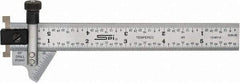 SPI - 6 Inch Long x 3/4 Wide Blade, 118° Bevel Angle, Steel Ruler Drill Point Gage - 1/8 Inch Ruler Graduation, Removable Ruler Hook - All Tool & Supply