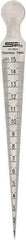 SPI - 1/32 to 5/8 Inch Measurement, 1 Leaf Taper Gage - 6 Inch Long, 1/64 Inch Graduation - All Tool & Supply