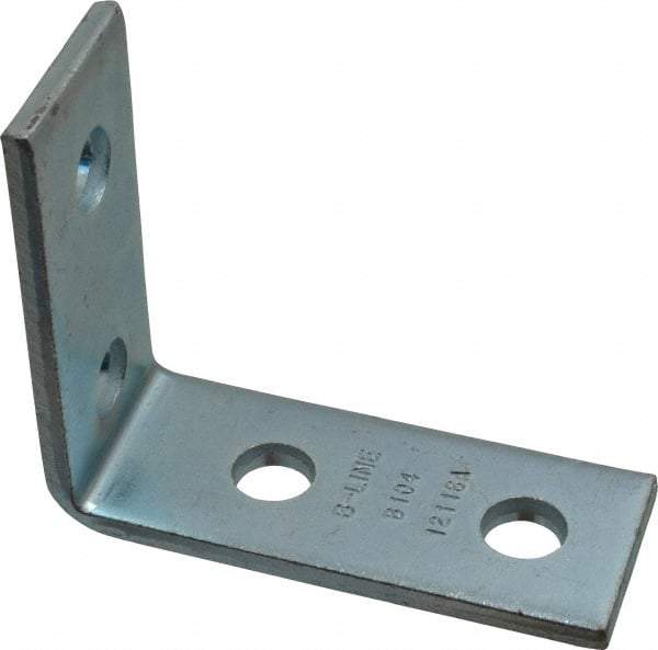 Cooper B-Line - Zinc Plated Carbon Steel 90° Strut Fitting - 1/2" Bolt, 4 Holes, Used with Cooper B Line Channel & Strut (All Sizes Except B62 & B72) - All Tool & Supply