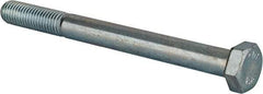 Value Collection - M12x1.75mm Metric Coarse, 130mm Length Under Head Hex Head Cap Screw - Partially Threaded, Grade 8.8 Steel, Zinc-Plated Finish, 19mm Hex - All Tool & Supply