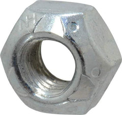 Value Collection - 1/4-28 UNF Grade C Hex Lock Nut with Distorted Thread - 7/16" Width Across Flats, Cadmium Clear-Plated Finish - All Tool & Supply