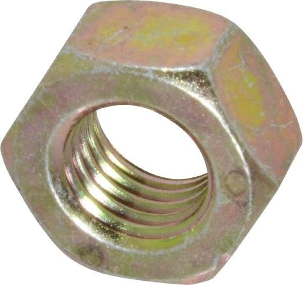 Value Collection - 5/16-24 UNF Steel Right Hand Hex Nut - 1/2" Across Flats, 17/64" High, Zinc Yellow Dichromate Finish - All Tool & Supply