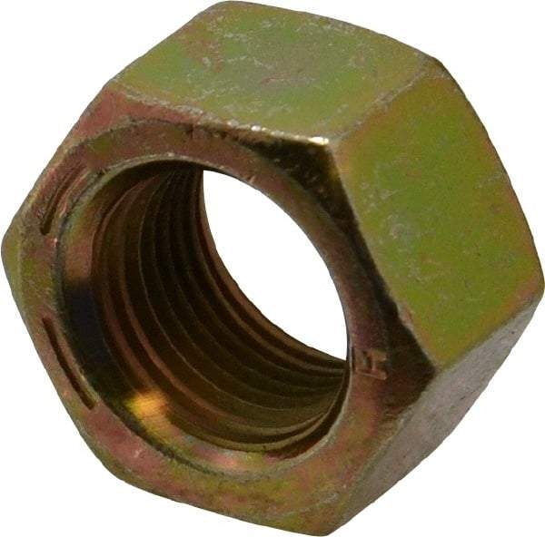 Value Collection - 5/8-18 UNF Steel Right Hand Hex Nut - 15/16" Across Flats, 35/64" High, Zinc Yellow Dichromate Finish - All Tool & Supply