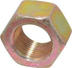 Value Collection - 3/4-16 UNF Steel Right Hand Hex Nut - 1-1/8" Across Flats, 41/64" High, Zinc Yellow Dichromate Finish - All Tool & Supply