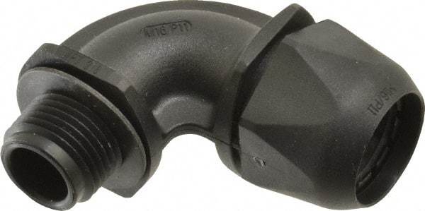 Murrplastik - 3/8" Trade, Nylon Compression Angled Liquidtight Conduit Connector - Noninsulated - All Tool & Supply