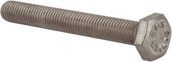 Value Collection - 1/4-28 UNF, 2" Length Under Head Hex Head Cap Screw - Fully Threaded, Grade 316 Stainless Steel, Uncoated, 7/16" Hex - All Tool & Supply