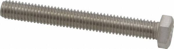 Value Collection - 3/8-16 UNC, 3" Length Under Head Hex Head Cap Screw - Fully Threaded, Grade 316 Stainless Steel, Uncoated, 9/16" Hex - All Tool & Supply