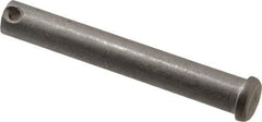 Made in USA - 1/2" Pin Diam, 3-1/2" OAL, Standard Clevis Pin - 5/32" Hole, 3-11/32" Usable Length, Uncoated Stainless Steel - All Tool & Supply