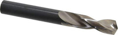 Guhring - 15/32" 130° Parabolic Flute High Speed Steel Screw Machine Drill Bit - Bright Finish, Right Hand Cut, 2" Flute Length, 4-1/32" OAL, Standard Point, Straight Shank - All Tool & Supply