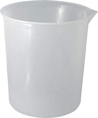 Bel-Art - 2,000 ml Polypropylene Graduated Beaker - 500 ml Graduation, 6-15/32" Diam x 7-1/4" High - All Tool & Supply