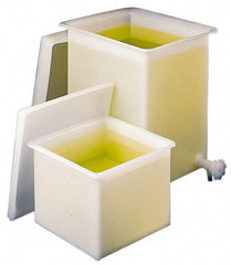 Bel-Art - 5 Gallon Natural Rectangular Polyethylene Tank - 10" High x 11" Diam - All Tool & Supply