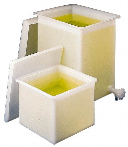 Bel-Art - 10 Gallon Natural Rectangular Polyethylene Tank - 10" High x 13" Diam - All Tool & Supply