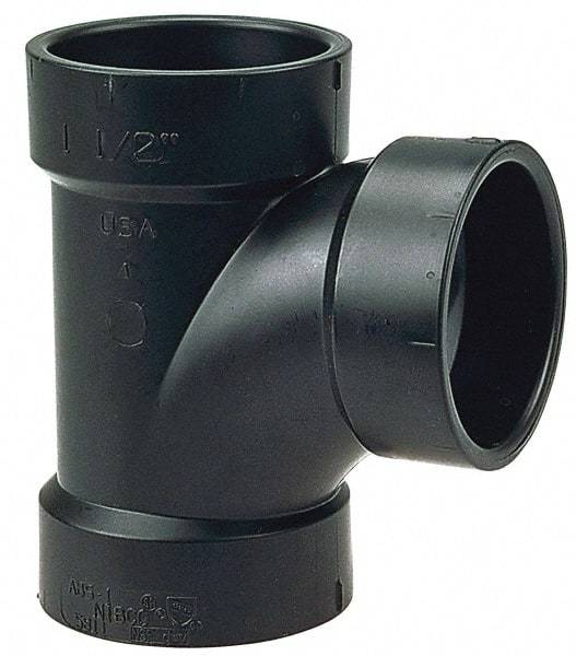 NIBCO - 6 x 6 x 4", ABS Drain, Waste & Vent Pipe Sanitary Tee - Hub x Hub x Hub - All Tool & Supply