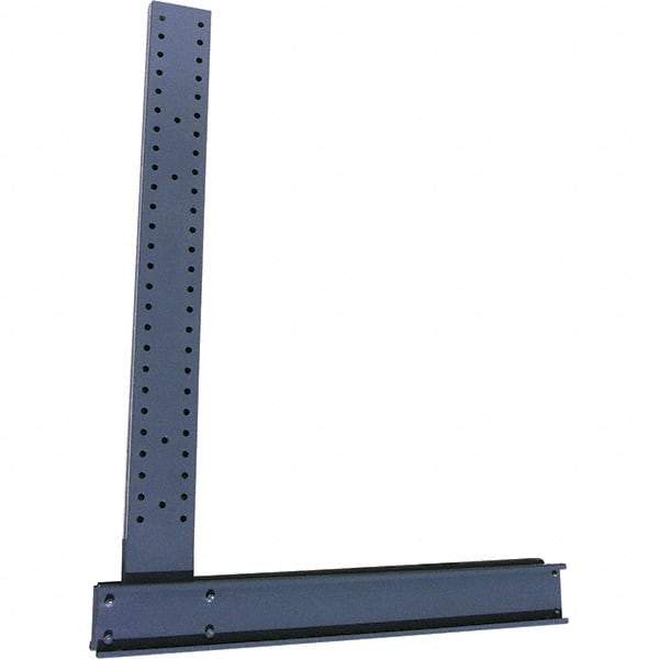 Made in USA - 12' High Single Sided Upright Cantilever Rack - 8,500 Lb Capacity, 62" Base Length - All Tool & Supply