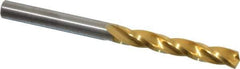 Guhring - 3/16" 150° Solid Carbide Jobber Drill - TiN Finish, Right Hand Cut, Spiral Flute, Straight Shank, 2-7/16" OAL, Standard Point - All Tool & Supply