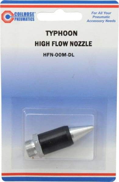 Coilhose Pneumatics - Blow Gun Safety High Flow Nozzle - 1/2-27 UNS, 2" Long, Aluminum - All Tool & Supply