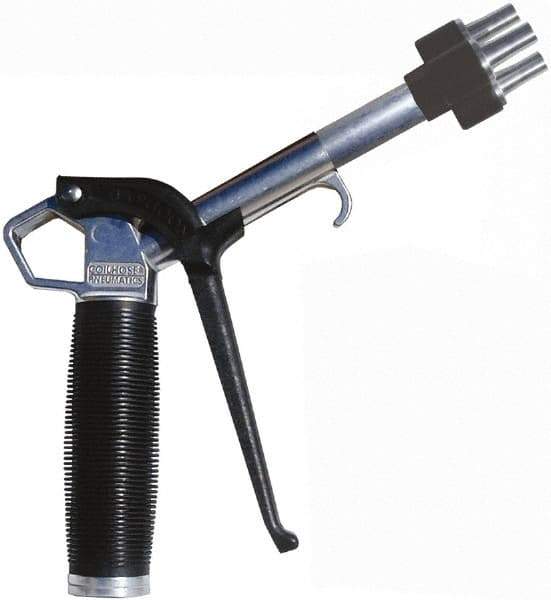 Coilhose Pneumatics - 150 Max psi High Flow Multi-Jet Nozzle Pistol Grip Blow Gun - 3/8 NPT, 2" Tube Length, Aluminum - All Tool & Supply