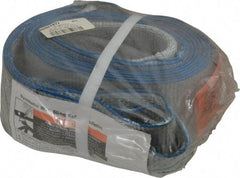 Lift-All - 12' Long x 3" Wide, 4,800 Lb Vertical Capacity, 1 Ply, Polyester Web Sling - 3,800 Lb Choker Capacity, Silver (Color) - All Tool & Supply