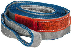 Lift-All - 14' Long x 3" Wide, 4,800 Lb Vertical Capacity, 1 Ply, Polyester Web Sling - 3,800 Lb Choker Capacity, Silver (Color) - All Tool & Supply