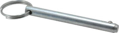 Gibraltar - 5/16" Pin Diam, 2-7/8" Long, Zinc Plated Steel Ball Lock Hitch Pin - 2-1/2" Usable Length - All Tool & Supply