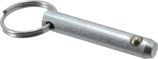 Gibraltar - 3/8" Pin Diam, 1-7/8" Long, Zinc Plated Steel Ball Lock Hitch Pin - 1-1/2" Usable Length - All Tool & Supply