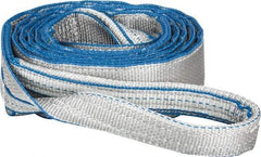 Lift-All - 12' Long x 3" Wide, 8,600 Lb Vertical Capacity, 2 Ply, Polyester Web Sling - 6,900 Lb Choker Capacity, Silver (Color) - All Tool & Supply