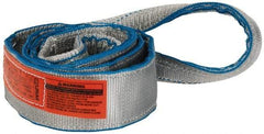 Lift-All - 8' Long x 3" Wide, 8,600 Lb Vertical Capacity, 2 Ply, Polyester Web Sling - 6,900 Lb Choker Capacity, Silver (Color) - All Tool & Supply