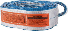 Lift-All - 12' Long x 3" Wide, 8,600 Lb Vertical Capacity, 2 Ply, Polyester Web Sling - 6,900 Lb Choker Capacity, Silver (Color) - All Tool & Supply