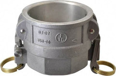 EVER-TITE Coupling Products - 3" Aluminum Cam & Groove Suction & Discharge Hose Female Coupler Female NPT Thread - Part D, 3" Lock-On Thread, 125 Max psi - All Tool & Supply