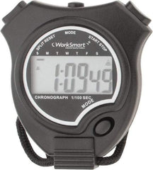 Value Collection - Digital Stopwatch with Split Counter - LR44, Back Lit, Black - All Tool & Supply