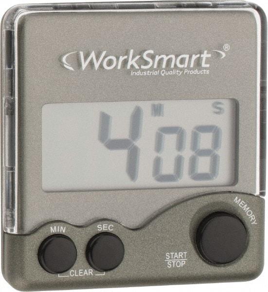 Value Collection - Big Digit Count Up and Down Timer - Counter Down 99 Min 59 Sec, Daily Alarm, Black - All Tool & Supply