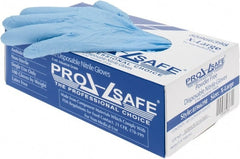 PRO-SAFE - Size XL, 5 mil, Industrial Grade, Powder Free Nitrile Disposable Gloves - Exact Industrial Supply