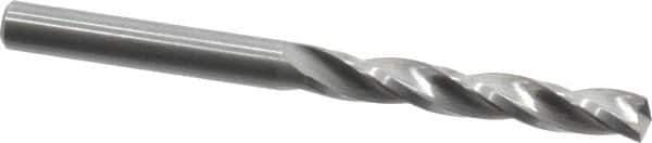 Guhring - 4.9mm 150° Solid Carbide Jobber Drill - Bright Finish, Right Hand Cut, Spiral Flute, Straight Shank, 62mm OAL, Standard Point - All Tool & Supply