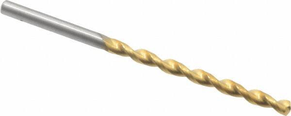 Guhring - #24 130° Solid Carbide Jobber Drill - TiN Finish, Right Hand Cut, Parabolic Flute, Straight Shank, 3-1/8" OAL, Standard Point - All Tool & Supply