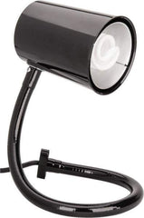 Made in USA - 24 Inch, Gooseneck, Direct Mounted, Compact Fluorescent, Black, General Purpose Task Light - 23 Watt, Nonmagnifying - All Tool & Supply