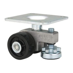 Sunnex - 13/16" Wide, Nylon Swivel Caster - 400 Lb Capacity, Top Plate Mount, 3.54" x 3.54" Plate, Ball Bearing - All Tool & Supply