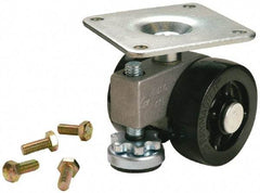 Sunnex - 1" Wide, Nylon Swivel Caster - 800 Lb Capacity, Top Plate Mount, 3.54" x 3.54" Plate, Ball Bearing - All Tool & Supply